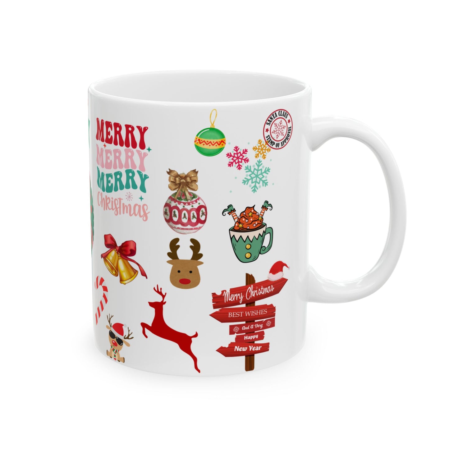 Christmas Mug with Festive Holiday Designs – Perfect for Coffee, Tea, and Hot Chocolate (11oz, 15oz)