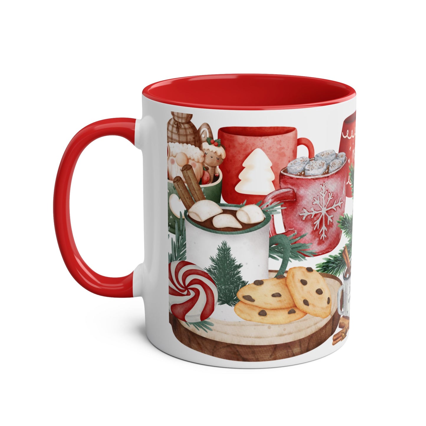 Cozy Christmas Mug with Hot Cocoa and Cookies Design – Perfect Holiday Gift