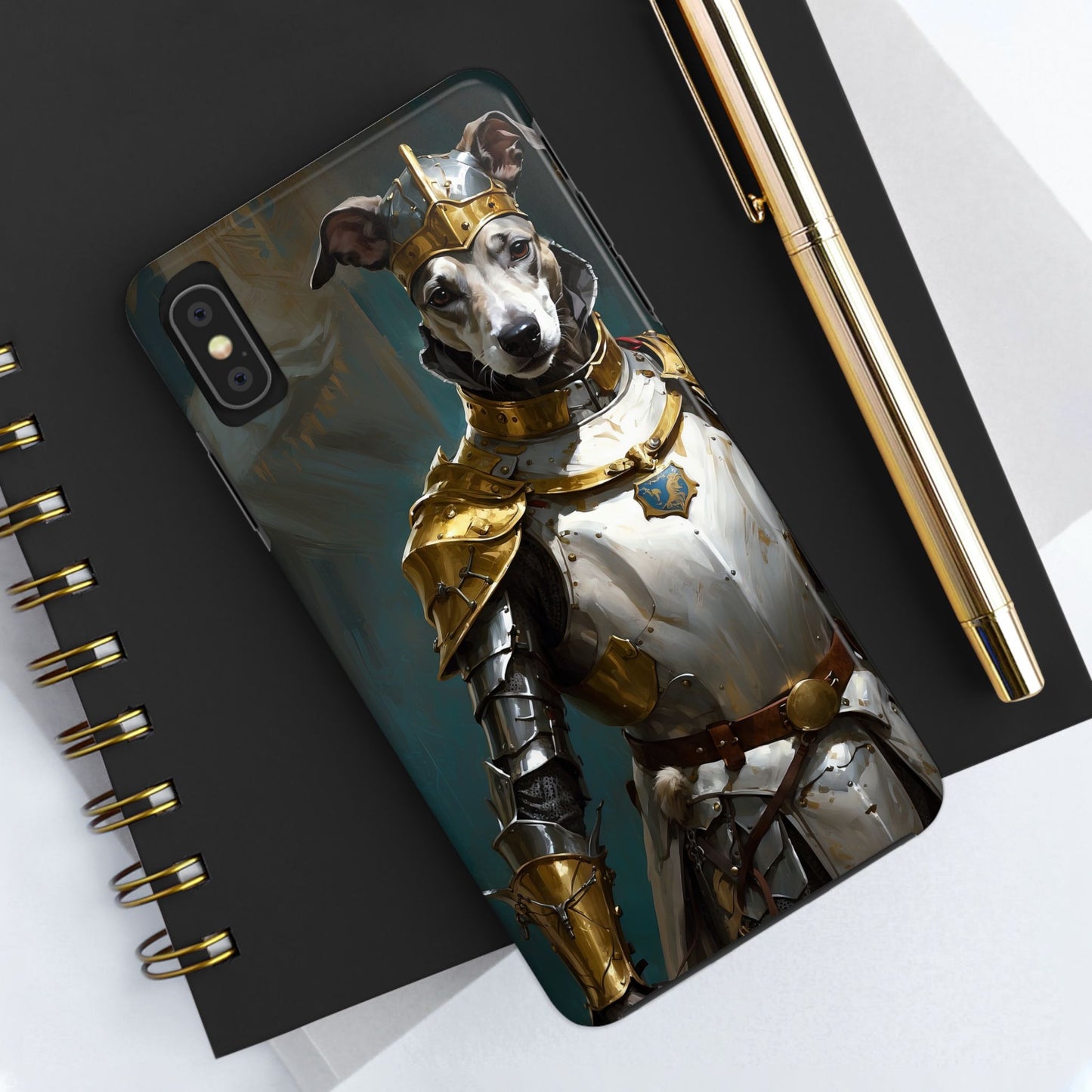 Tough Phone Cases Renaissance Knight: Gallant Greyhound in Armor