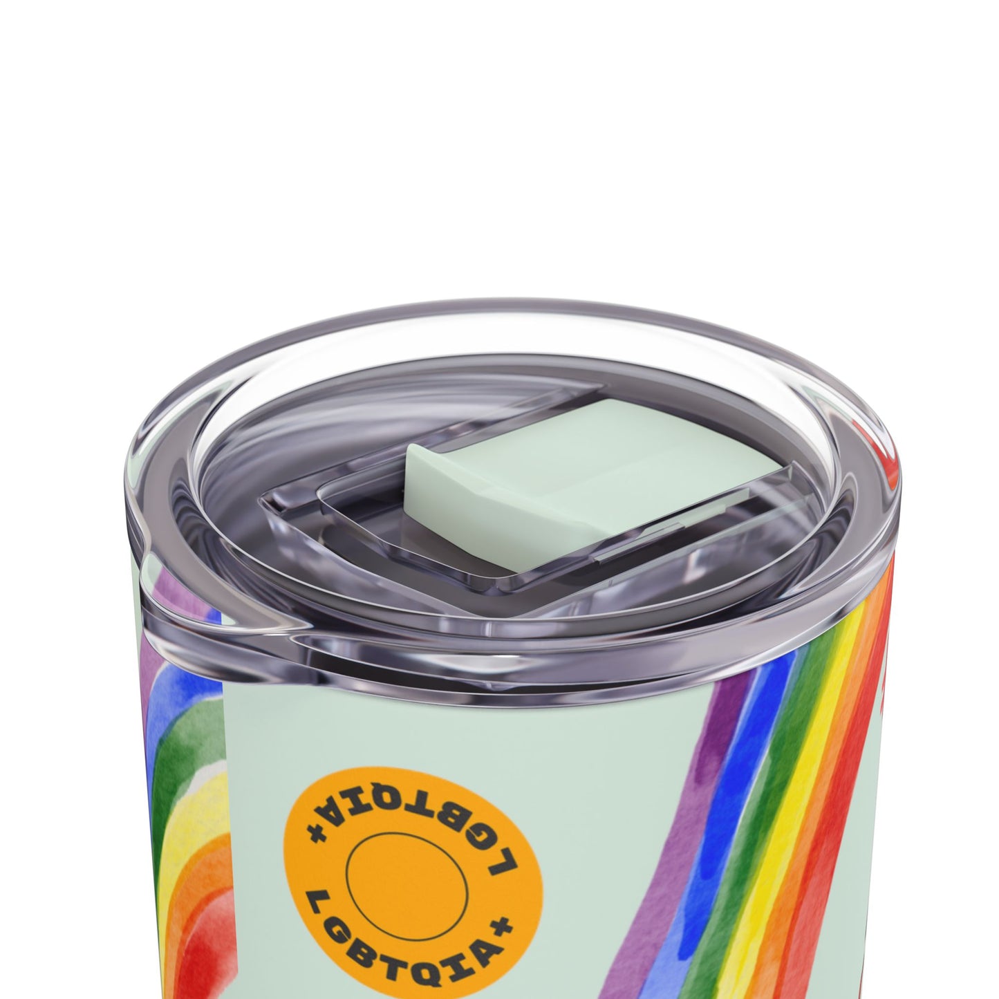 LGBTQ+ Pride Skinny Tumbler - Rainbow Love Wins Design Matte Tumbler, 20oz