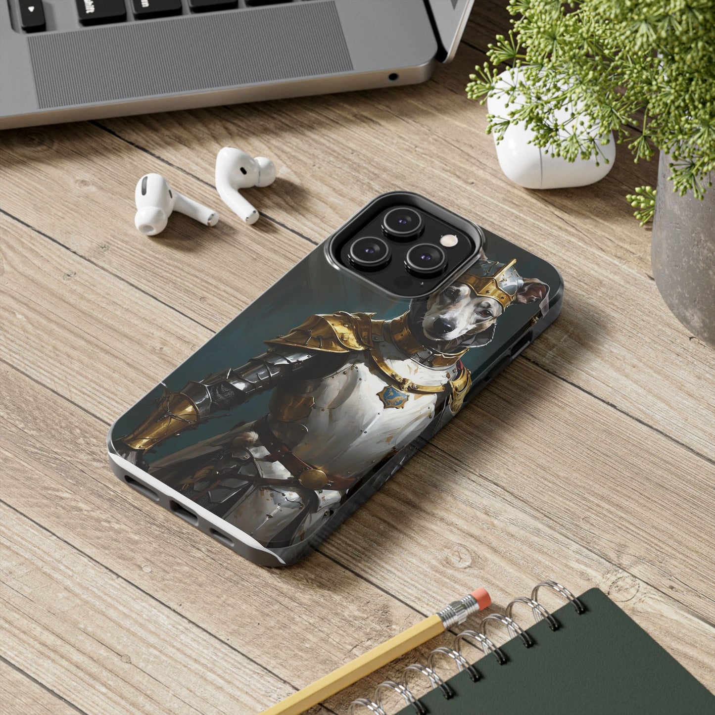 Tough Phone Cases Renaissance Knight: Gallant Greyhound in Armor