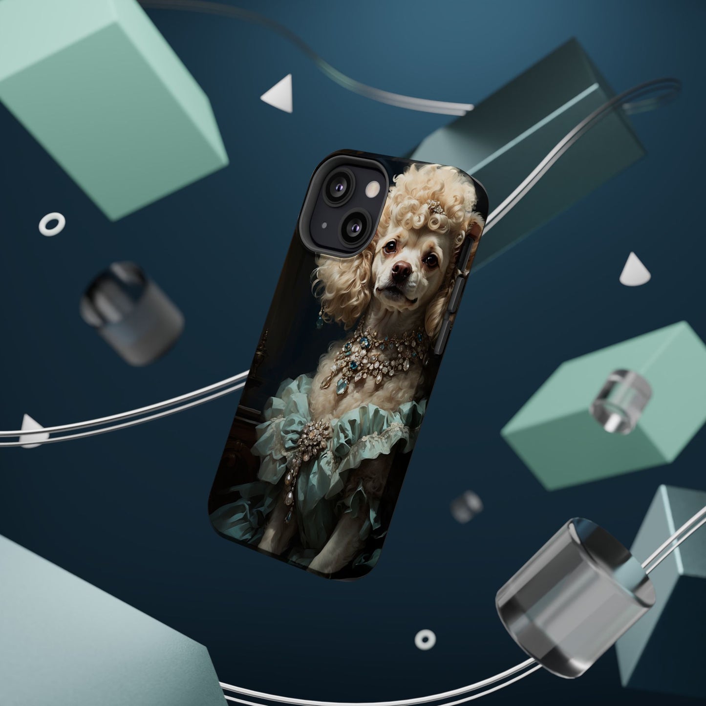 Magnetic Tough Cases Baroque Poodle: Elegance in Renaissance Style