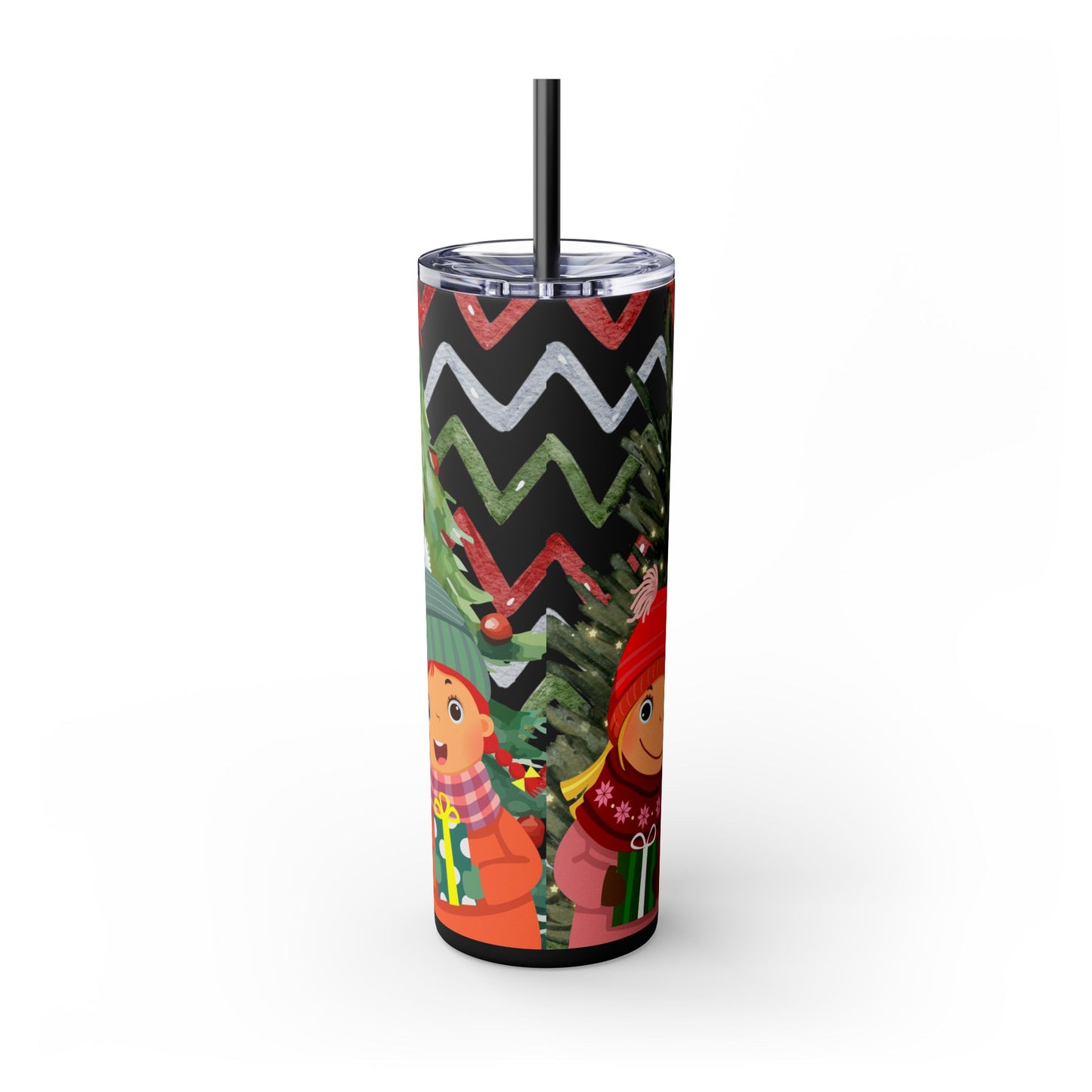 Christmas Stainless Steel Tumbler with Festive Design – Insulated Travel Cup, 20oz