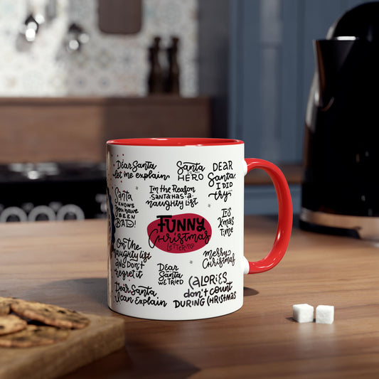 Funny Christmas Mug with Holiday Quotes – Naughty List Humor