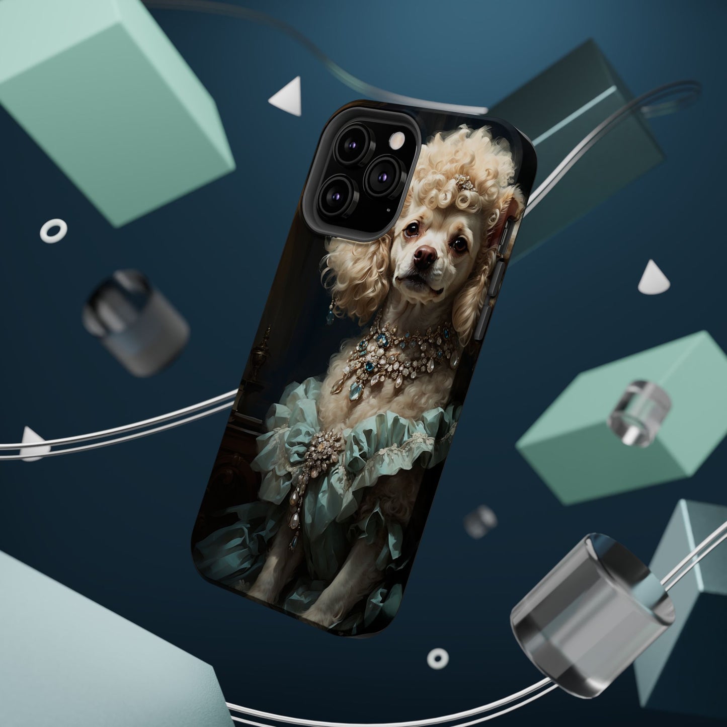 Magnetic Tough Cases Baroque Poodle: Elegance in Renaissance Style