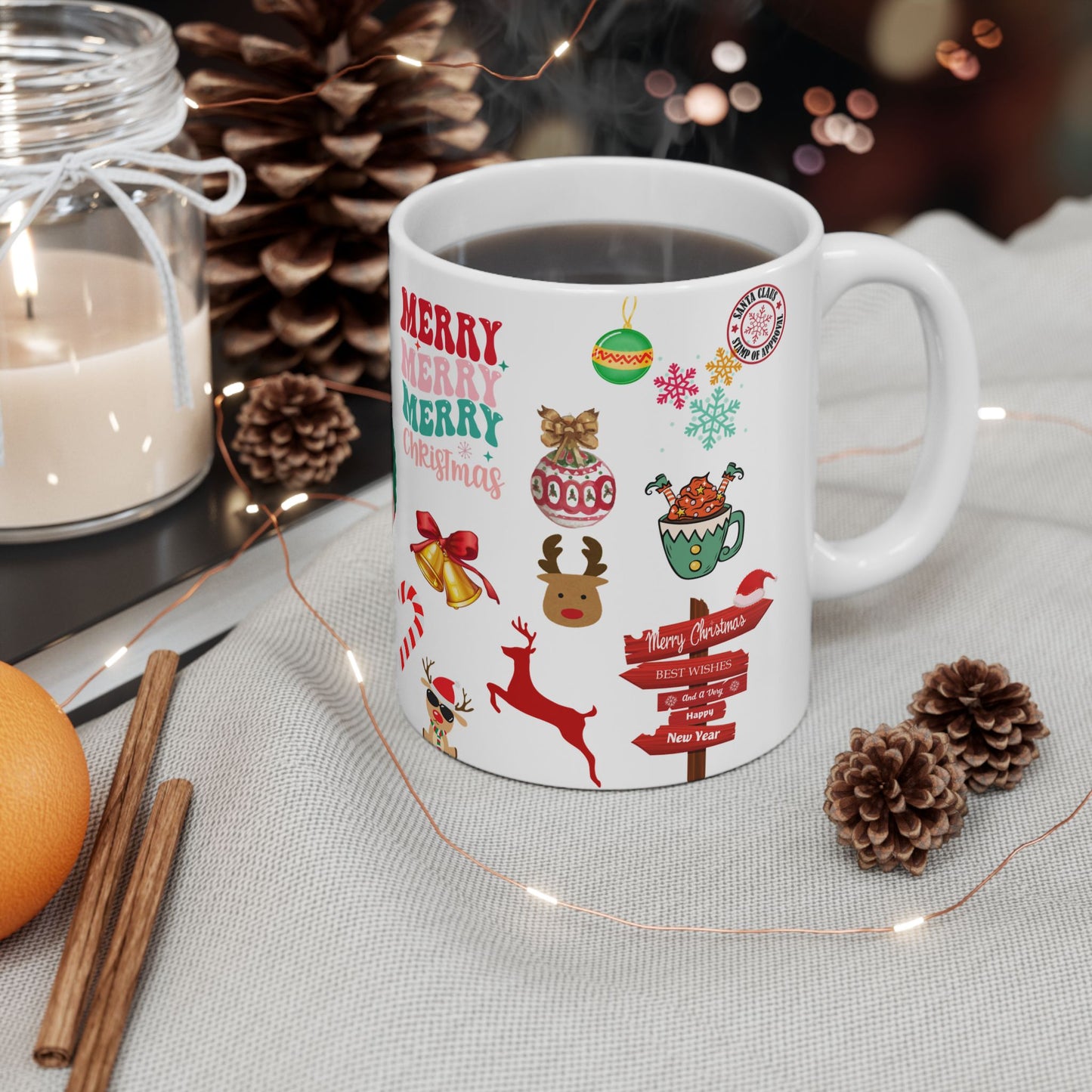 Christmas Mug with Festive Holiday Designs – Perfect for Coffee, Tea, and Hot Chocolate (11oz, 15oz)