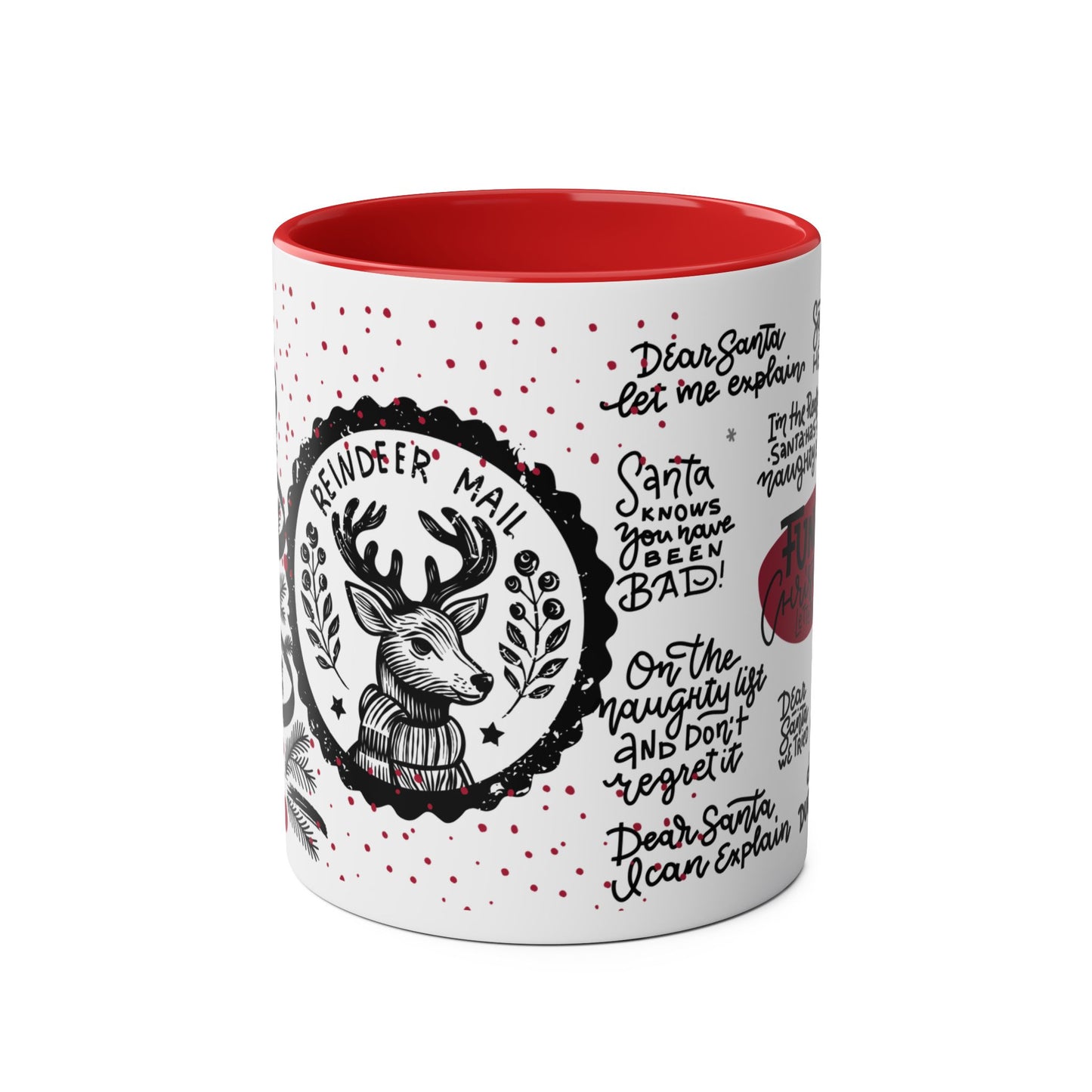 Funny Christmas Mug with Holiday Quotes – Naughty List Humor