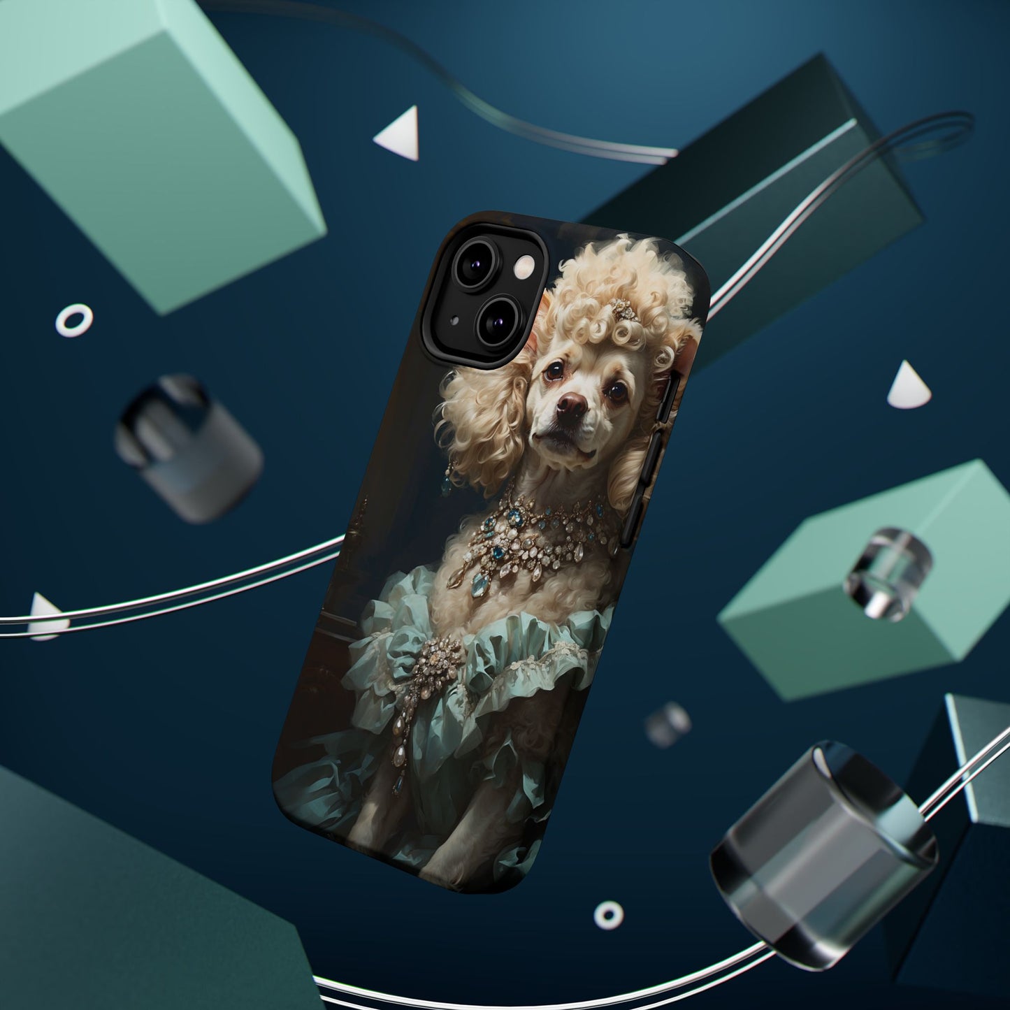 Magnetic Tough Cases Baroque Poodle: Elegance in Renaissance Style