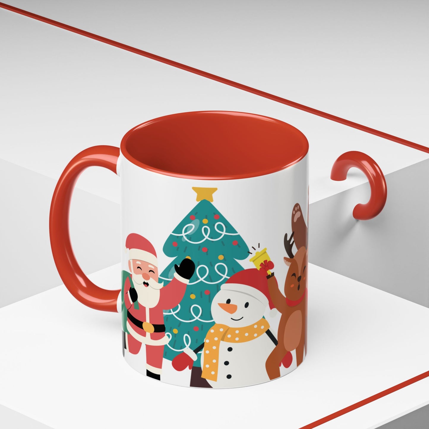 Festive Christmas Mug with Cute Holiday Characters – Perfect for Hot Beverages