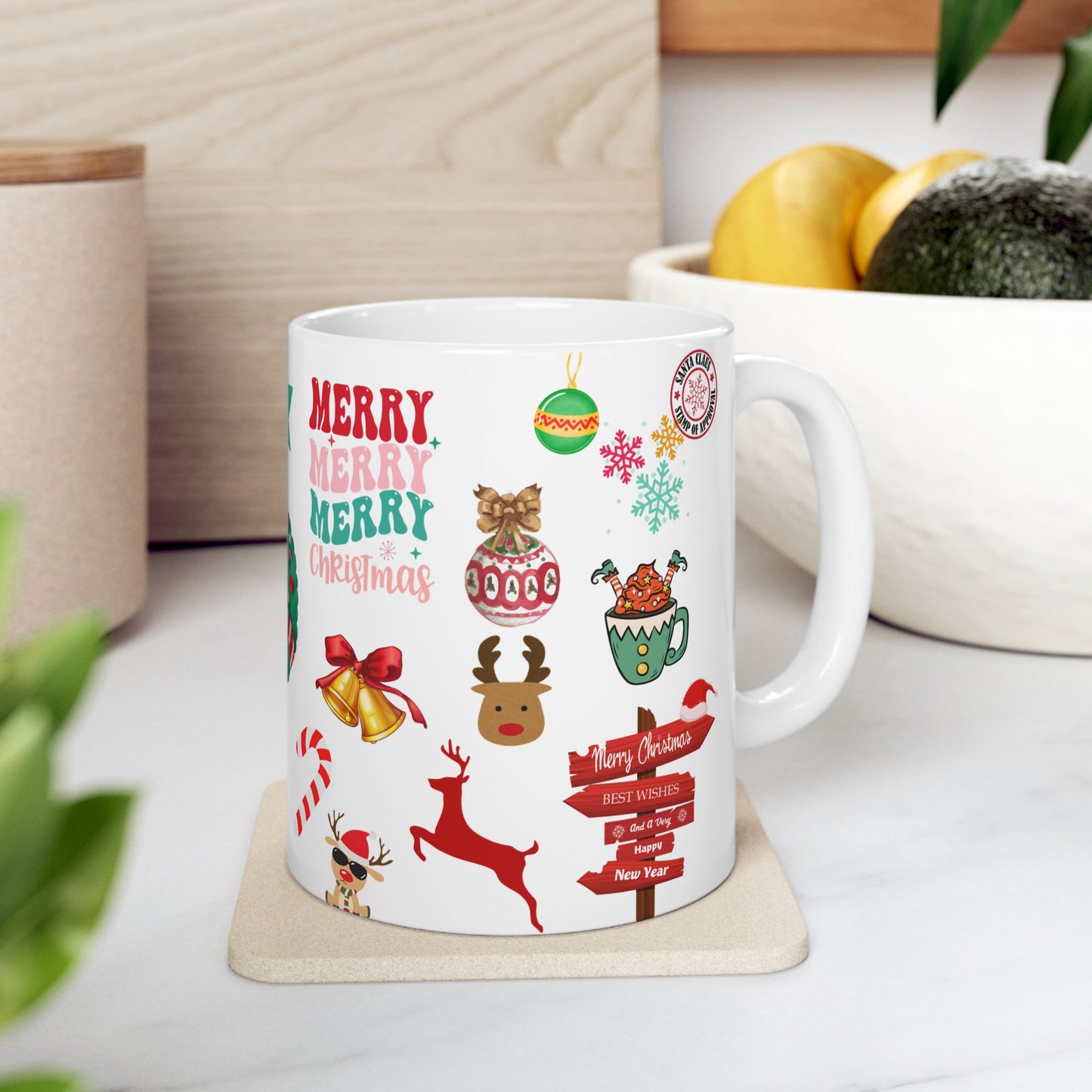 Christmas Mug with Festive Holiday Designs – Perfect for Coffee, Tea, and Hot Chocolate (11oz, 15oz)