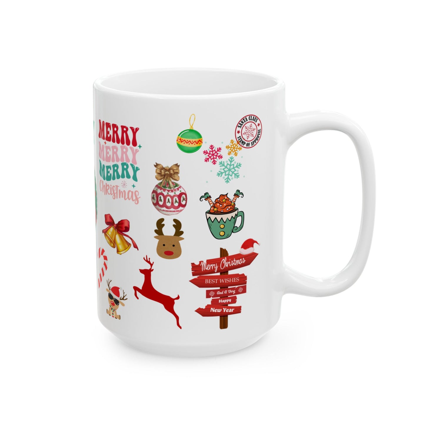 Christmas Mug with Festive Holiday Designs – Perfect for Coffee, Tea, and Hot Chocolate (11oz, 15oz)