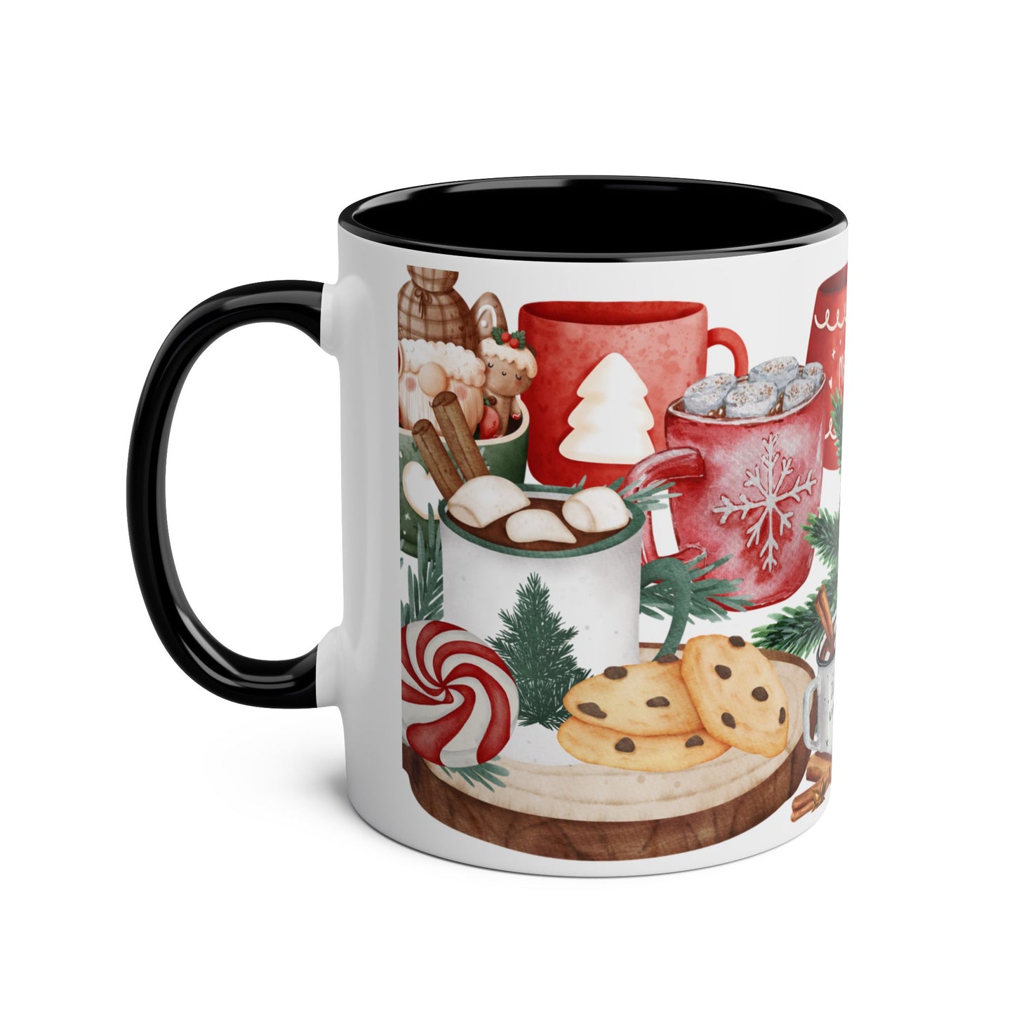 Cozy Christmas Mug with Hot Cocoa and Cookies Design – Perfect Holiday Gift