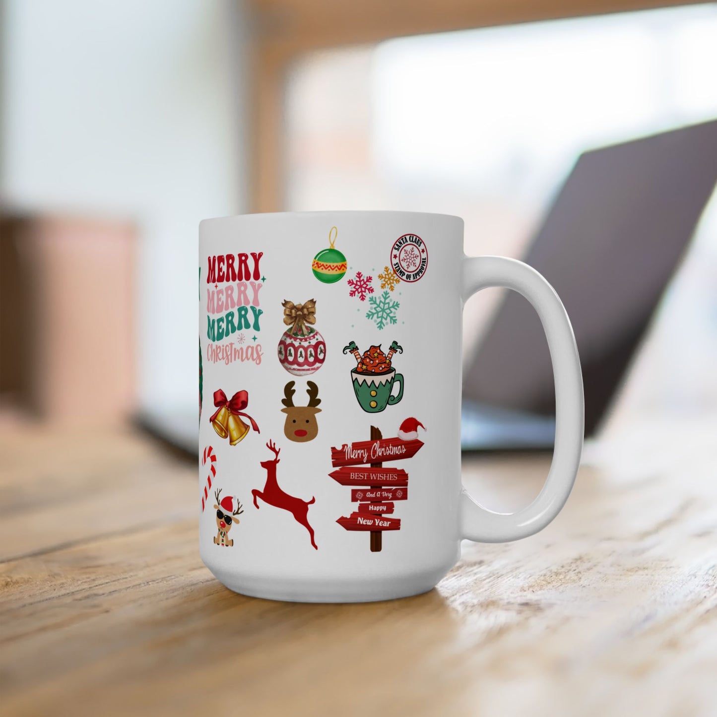 Christmas Mug with Festive Holiday Designs – Perfect for Coffee, Tea, and Hot Chocolate (11oz, 15oz)