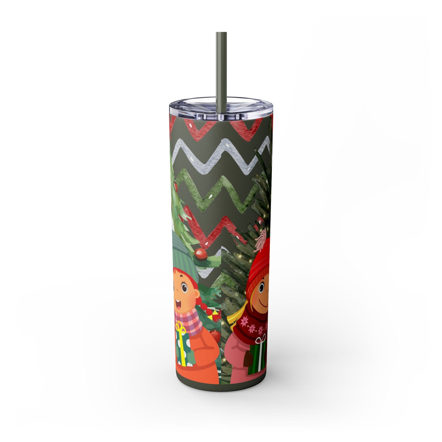 Christmas Stainless Steel Tumbler with Festive Design – Insulated Travel Cup, 20oz