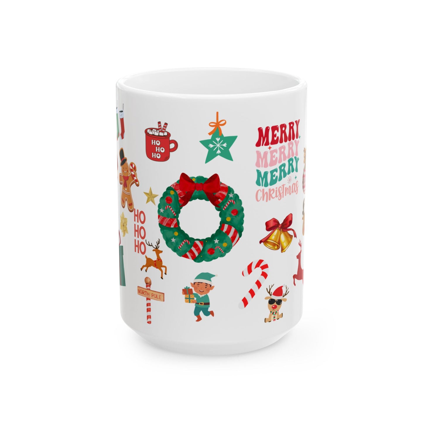 Christmas Mug with Festive Holiday Designs – Perfect for Coffee, Tea, and Hot Chocolate (11oz, 15oz)