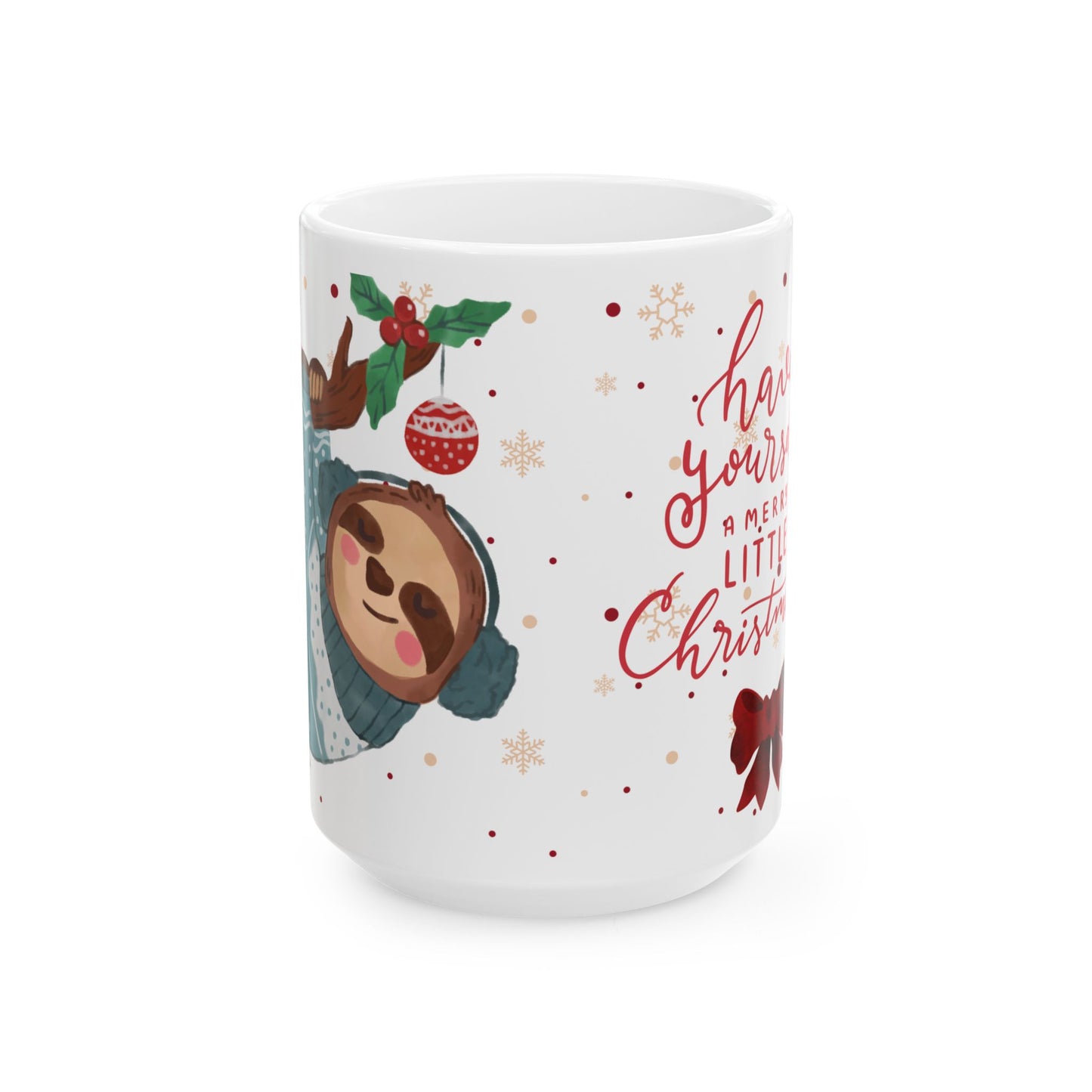 Christmas Sloth Mug with Festive Design – Cozy and Adorable Holiday Gift