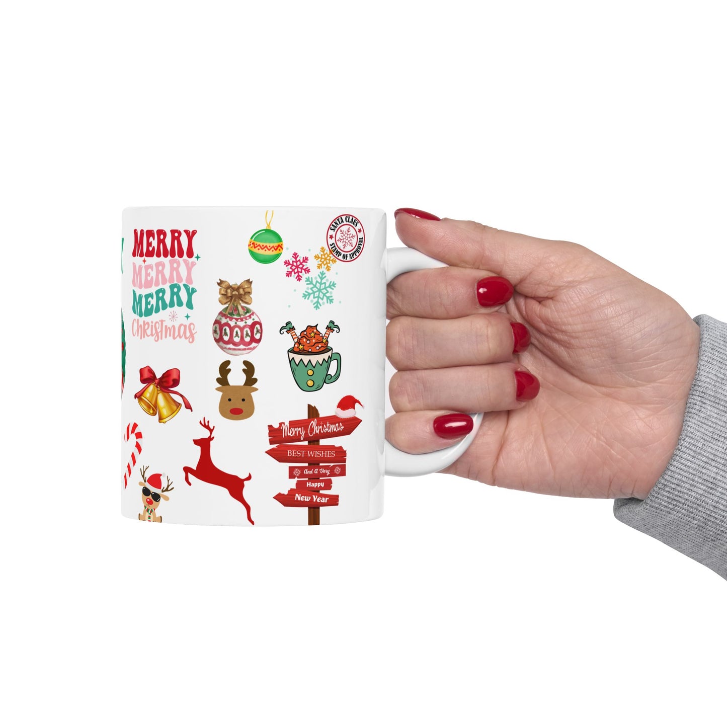 Christmas Mug with Festive Holiday Designs – Perfect for Coffee, Tea, and Hot Chocolate (11oz, 15oz)