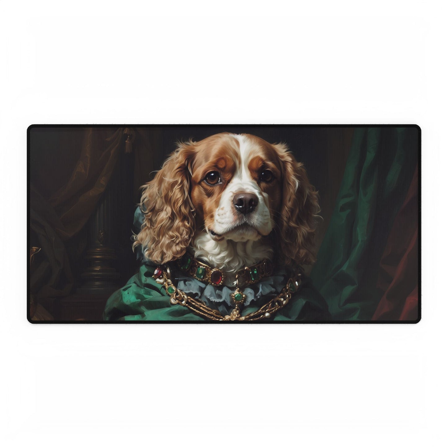 Desk Mats Regal Cavalier Spaniel in Luxurious Court