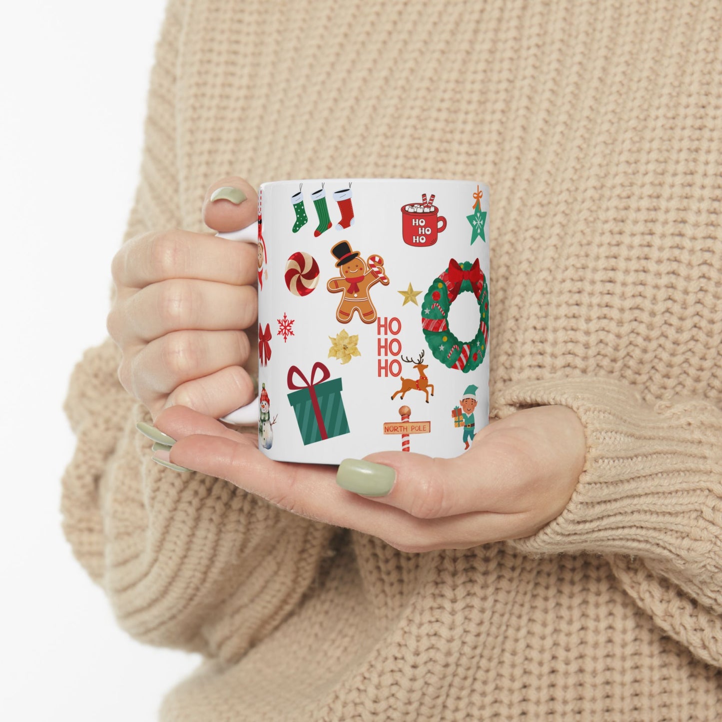 Christmas Mug with Festive Holiday Designs – Perfect for Coffee, Tea, and Hot Chocolate (11oz, 15oz)