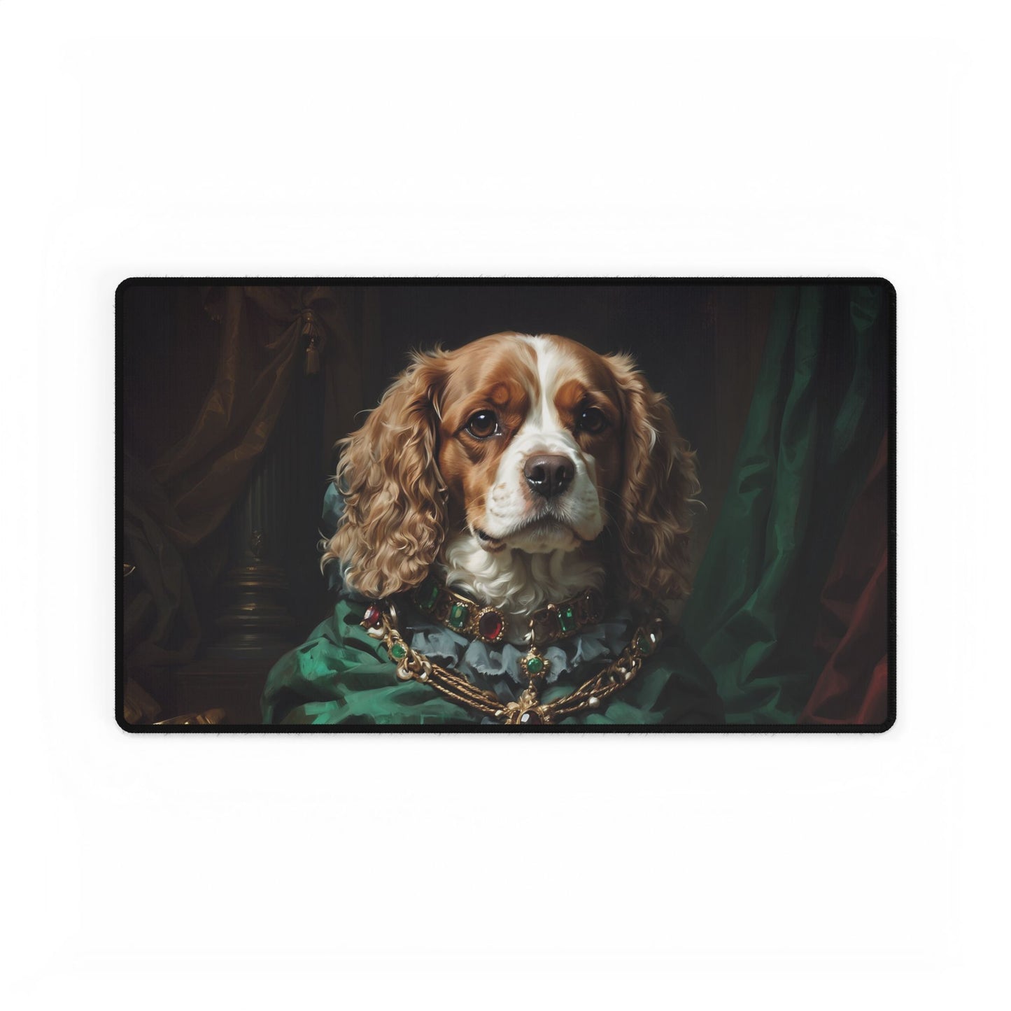 Desk Mats Regal Cavalier Spaniel in Luxurious Court