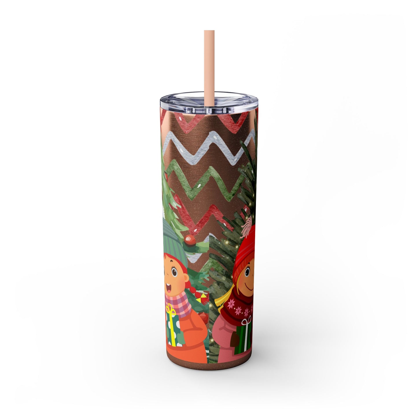 Christmas Stainless Steel Tumbler with Festive Design – Insulated Travel Cup, 20oz