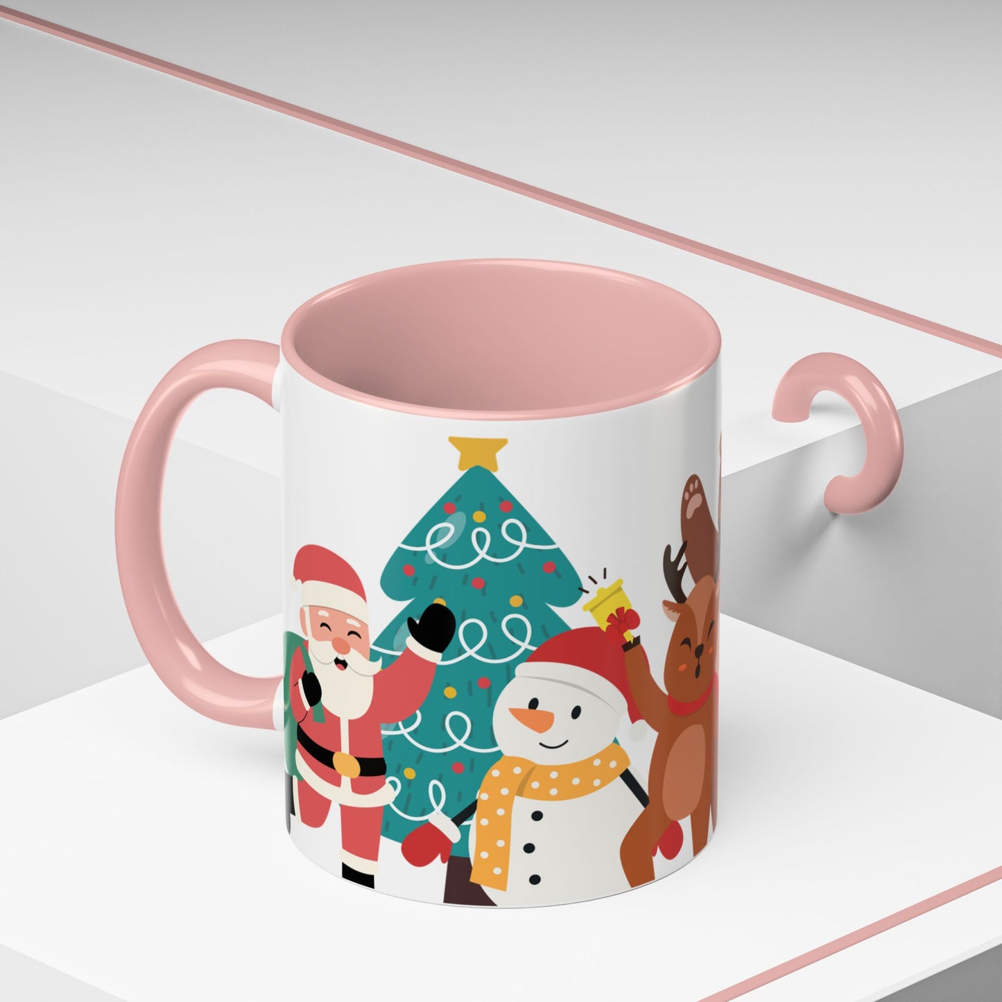 Festive Christmas Mug with Cute Holiday Characters – Perfect for Hot Beverages