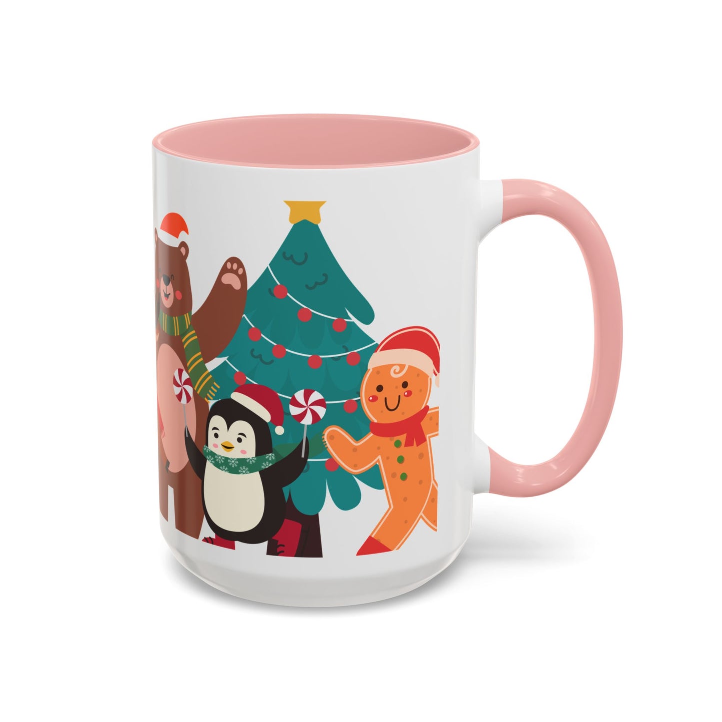 Festive Christmas Mug with Cute Holiday Characters – Perfect for Hot Beverages