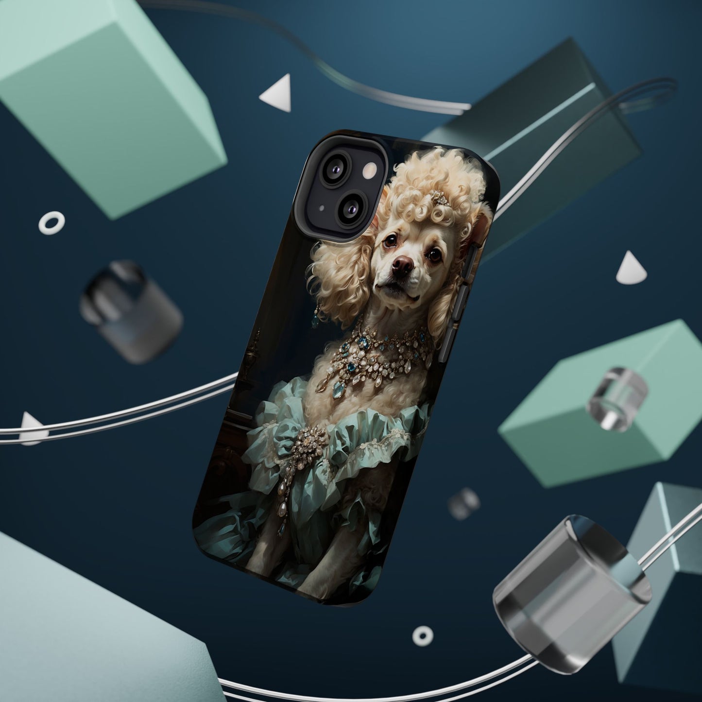 Magnetic Tough Cases Baroque Poodle: Elegance in Renaissance Style