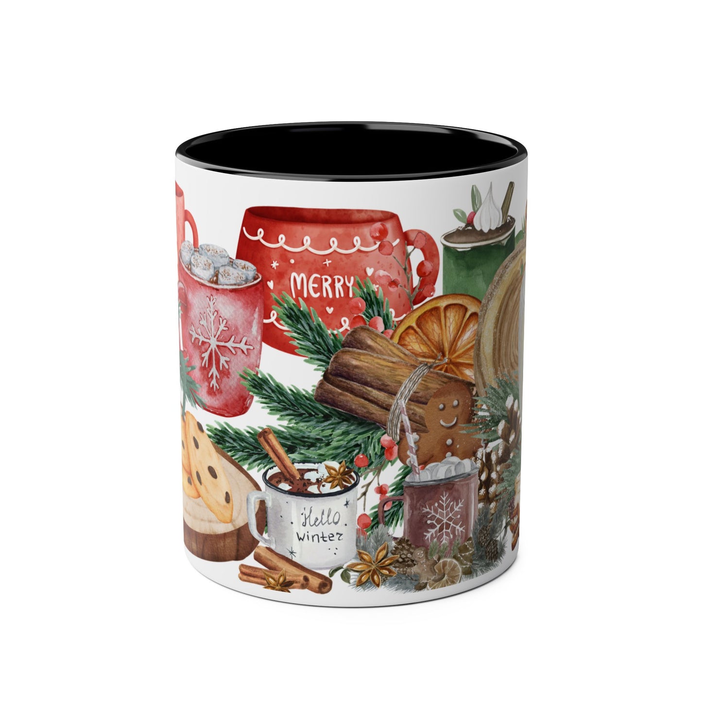 Cozy Christmas Mug with Hot Cocoa and Cookies Design – Perfect Holiday Gift