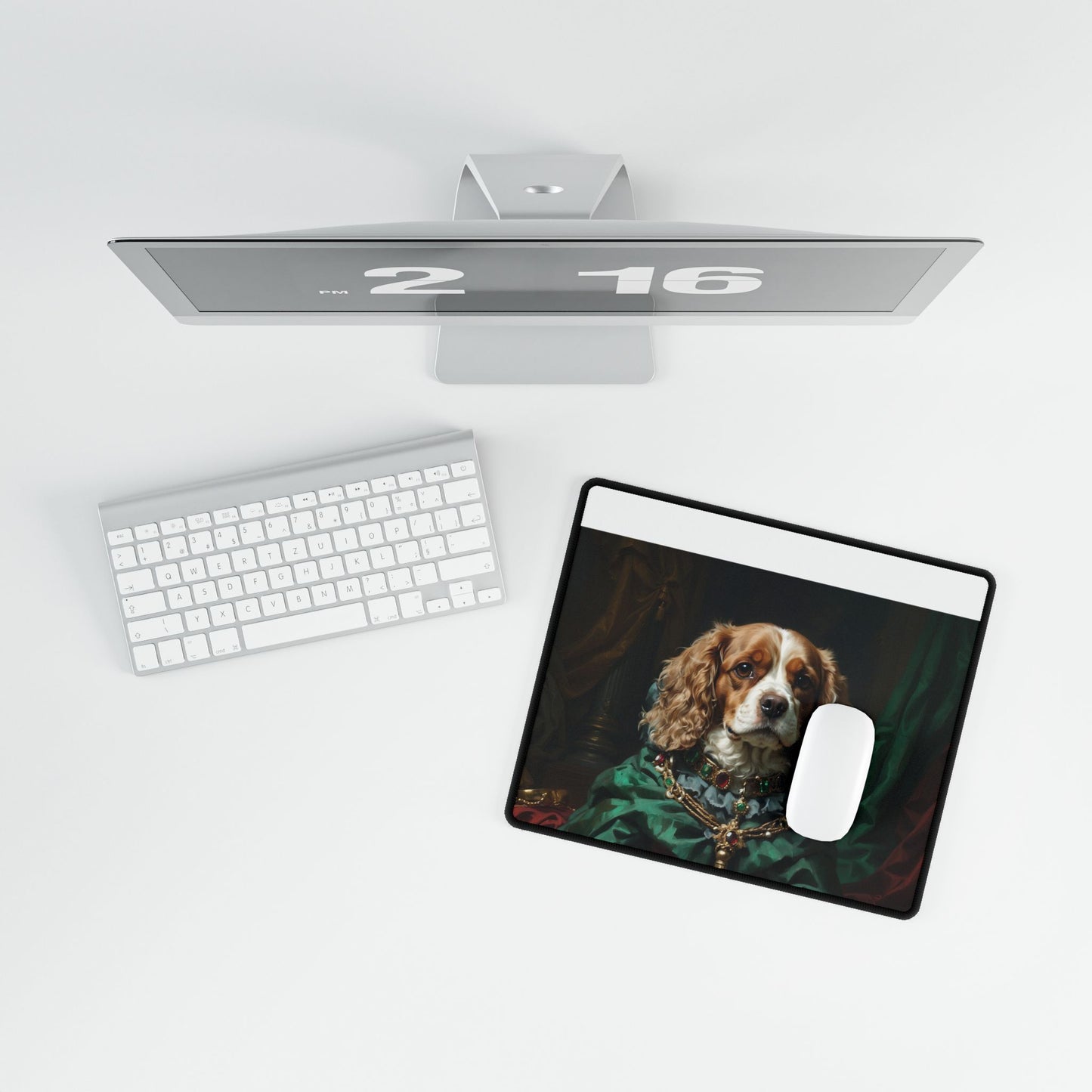 Desk Mats Regal Cavalier Spaniel in Luxurious Court