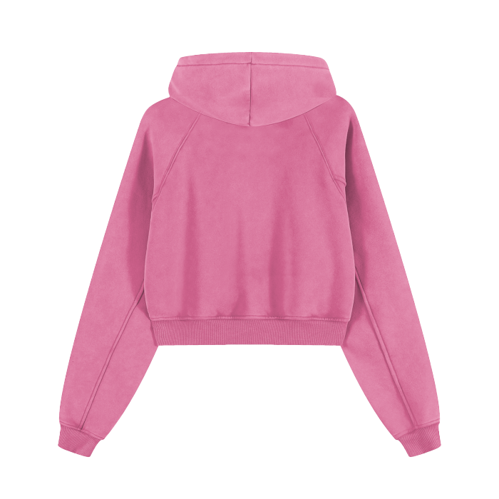 Cropped Zip-Through Hoodie #RU0075