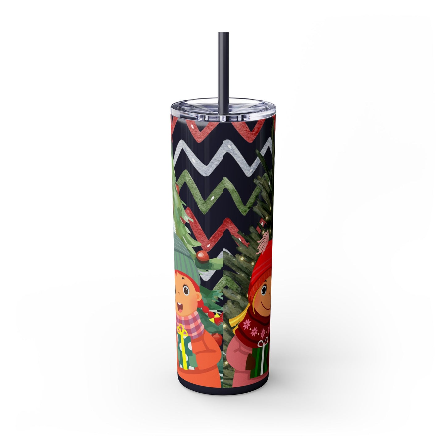 Christmas Stainless Steel Tumbler with Festive Design – Insulated Travel Cup, 20oz