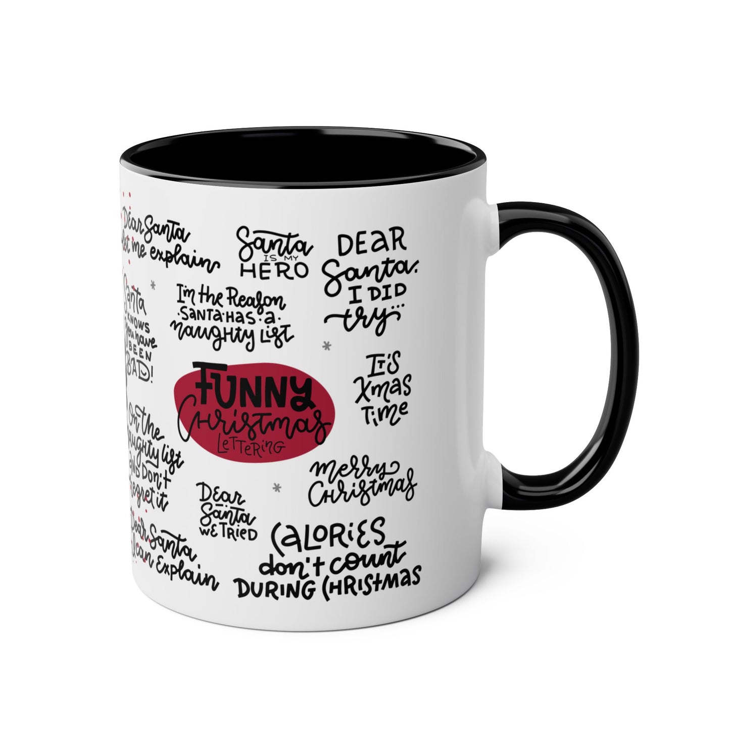 Funny Christmas Mug with Holiday Quotes – Naughty List Humor