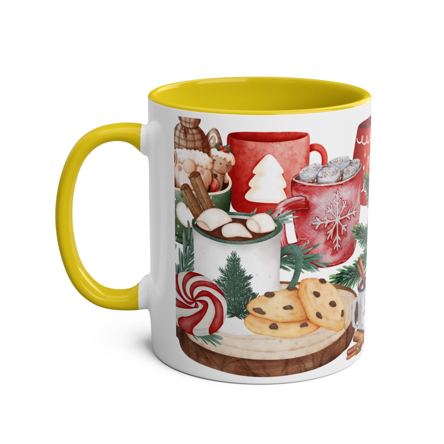 Cozy Christmas Mug with Hot Cocoa and Cookies Design – Perfect Holiday Gift