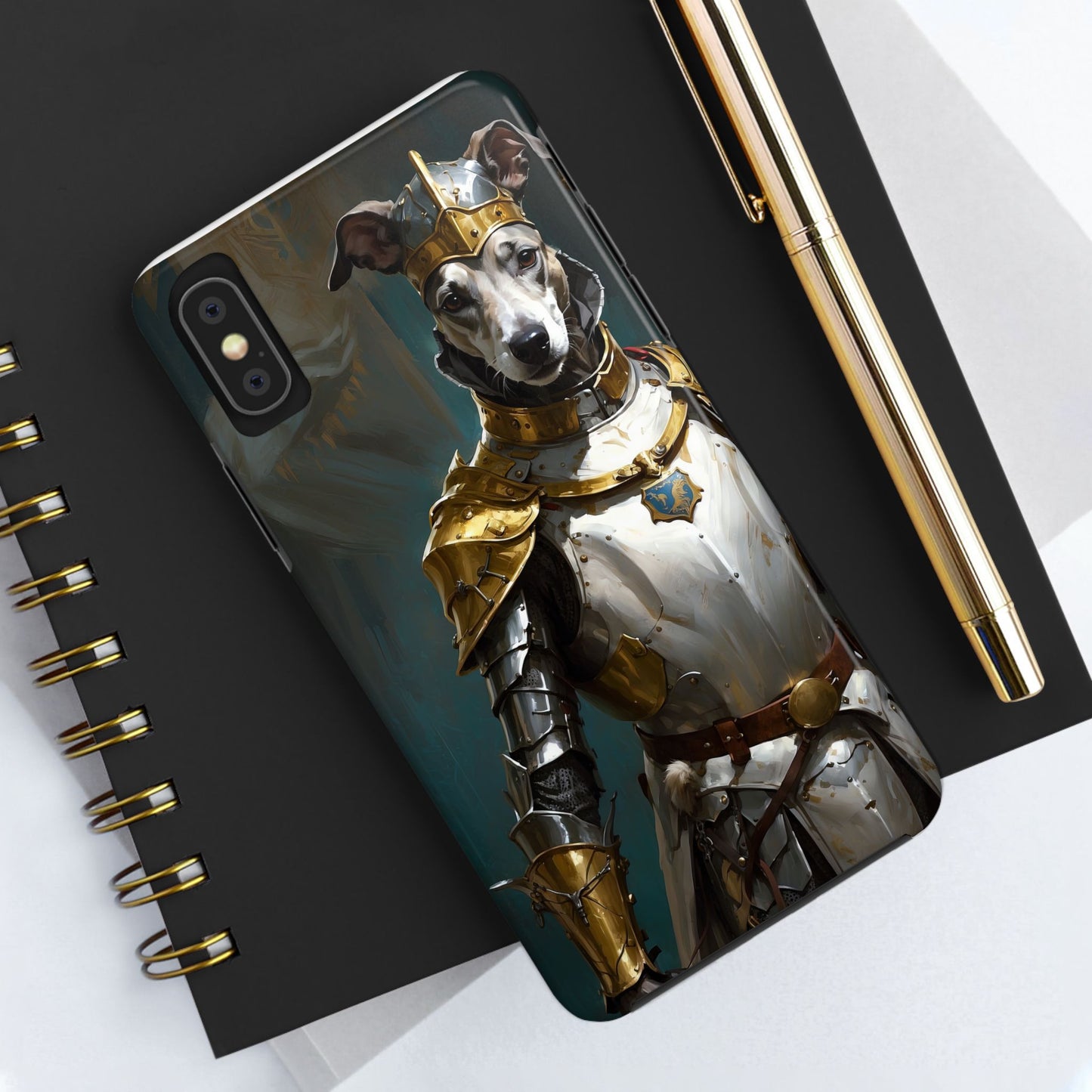 Tough Phone Cases Renaissance Knight: Gallant Greyhound in Armor