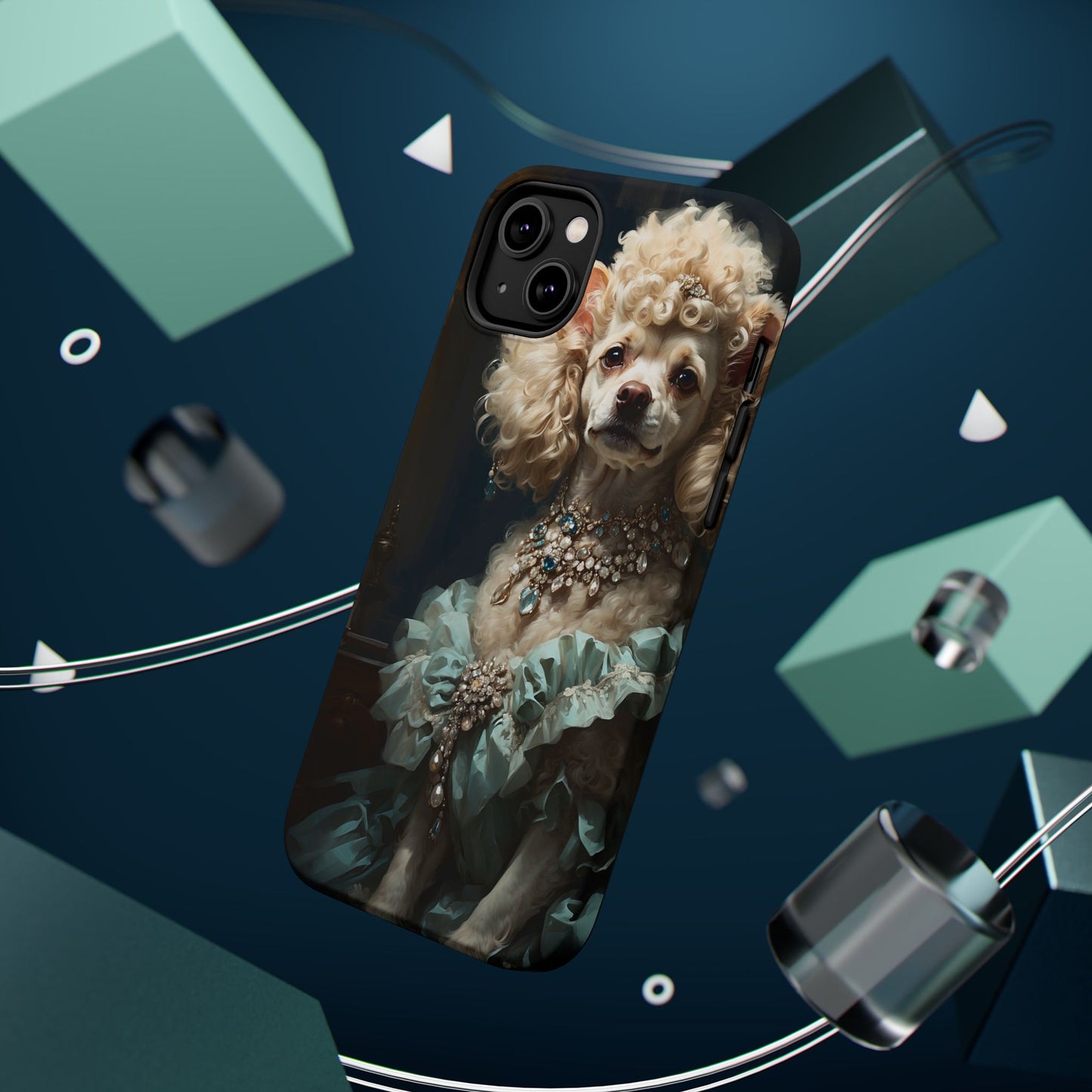 Magnetic Tough Cases Baroque Poodle: Elegance in Renaissance Style