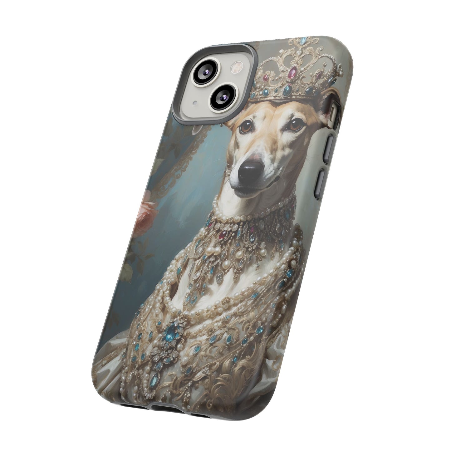 Tough Cases Regal Whippet: Elegance in Pearls and Jewels