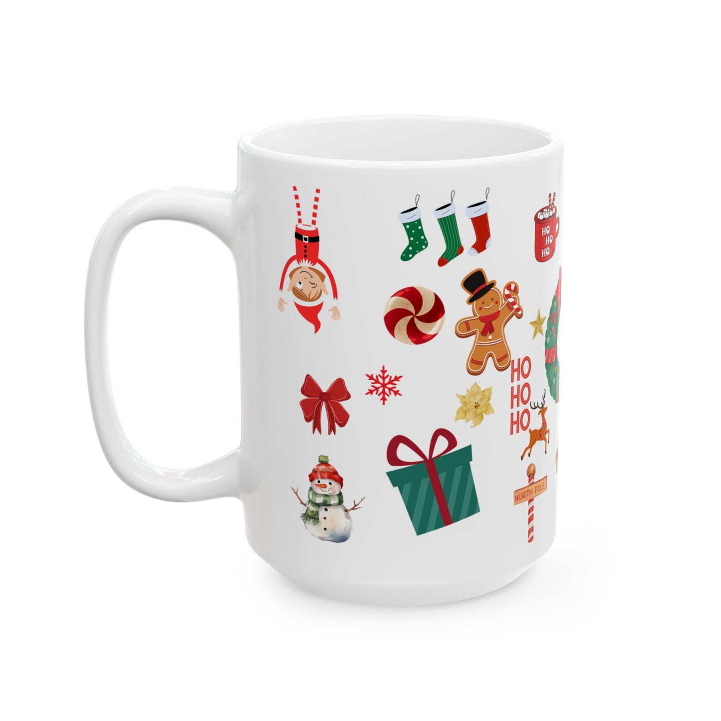 Christmas Mug with Festive Holiday Designs – Perfect for Coffee, Tea, and Hot Chocolate (11oz, 15oz)