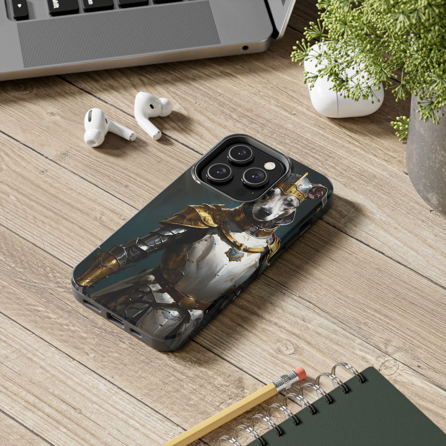 Tough Phone Cases Renaissance Knight: Gallant Greyhound in Armor