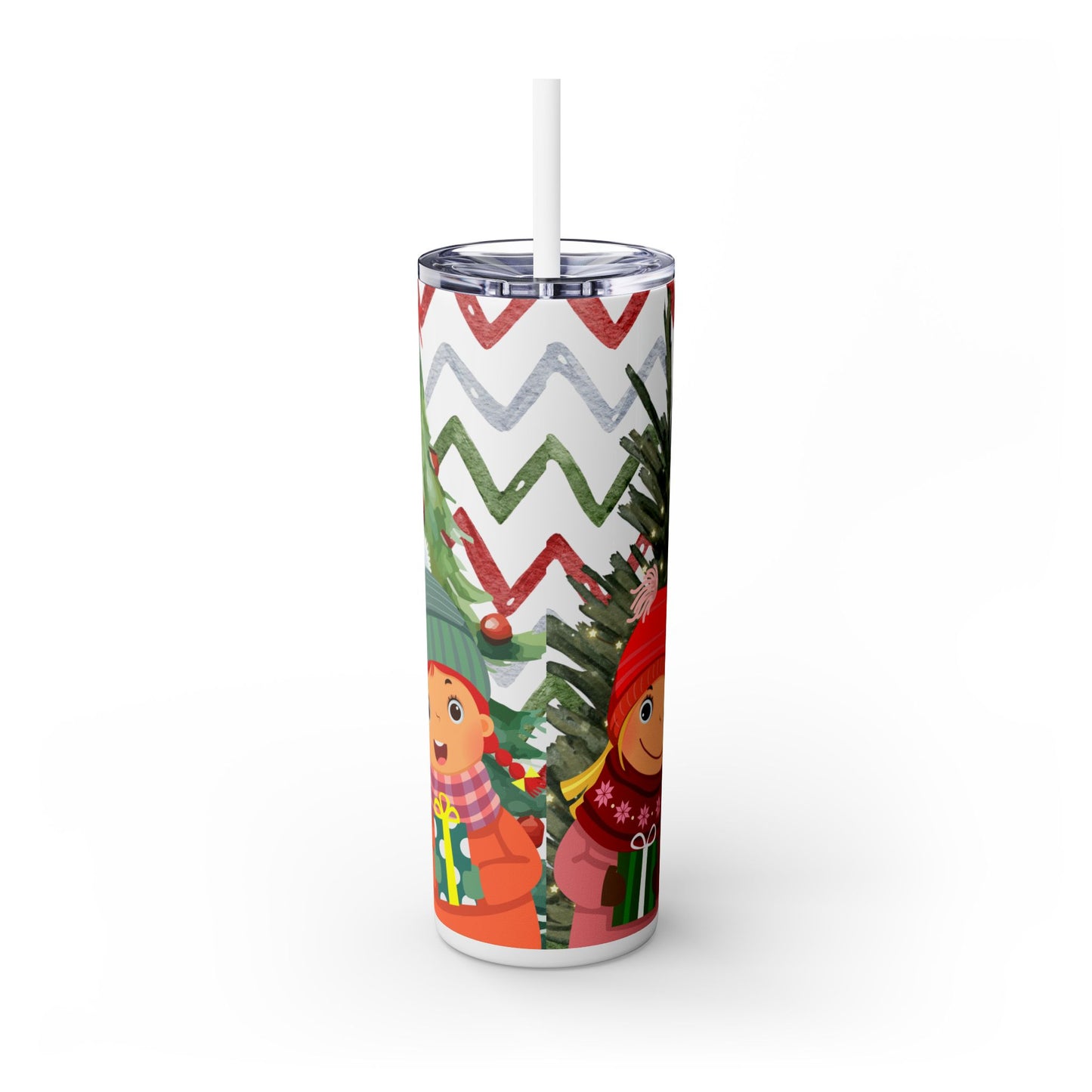 Christmas Stainless Steel Tumbler with Festive Design – Insulated Travel Cup, 20oz