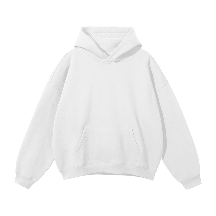 Streetwear Unisex Oversized Solid Color Fleece Hoodie