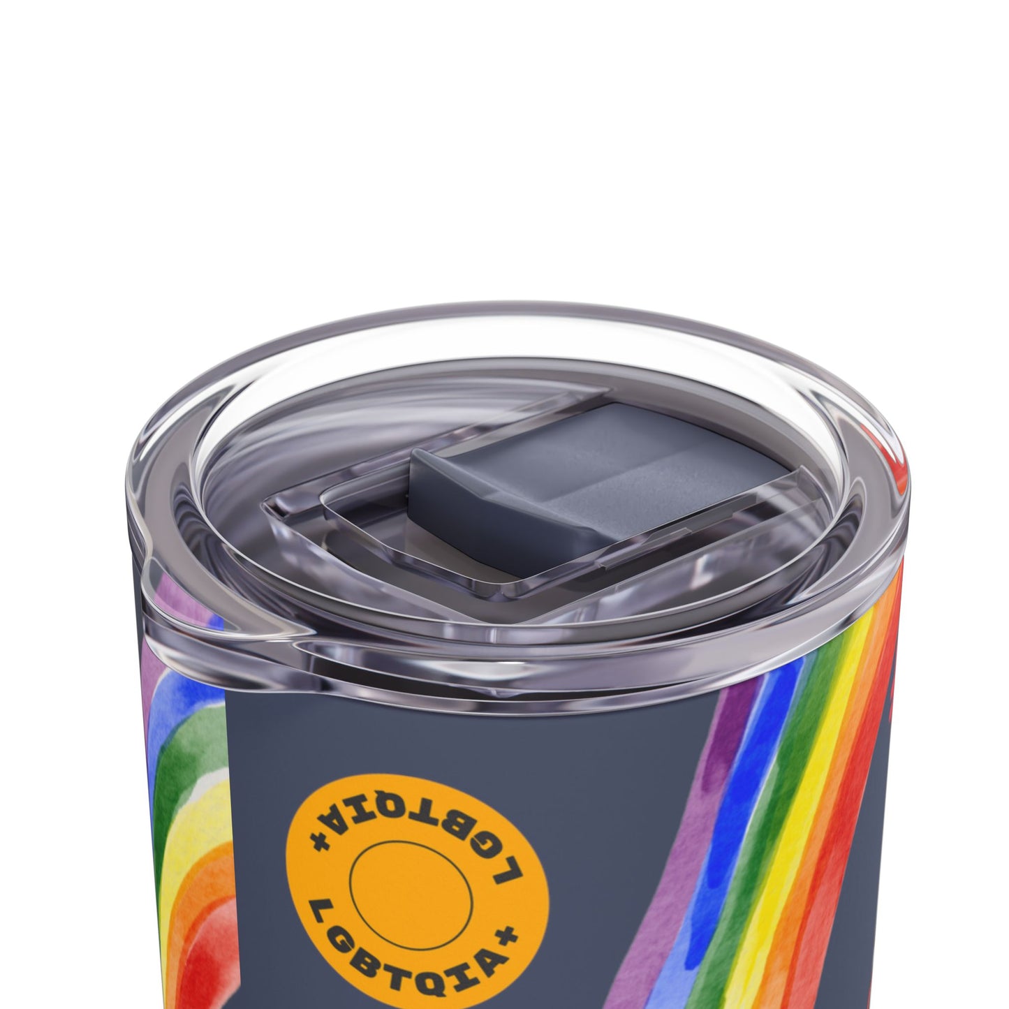 LGBTQ+ Pride Skinny Tumbler - Rainbow Love Wins Design Matte Tumbler, 20oz