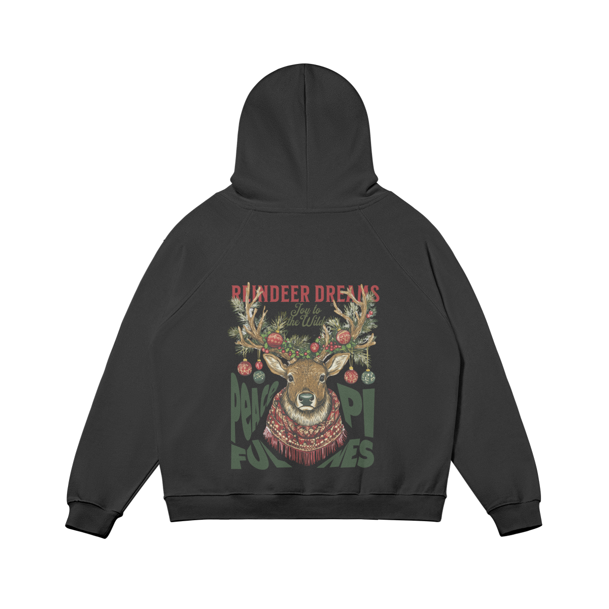 Sudadera navideña con capucha: diseños festivos "Oh, ciervo, ¡es Navidad!" y "Sueños de reno": sudadera navideña acogedora