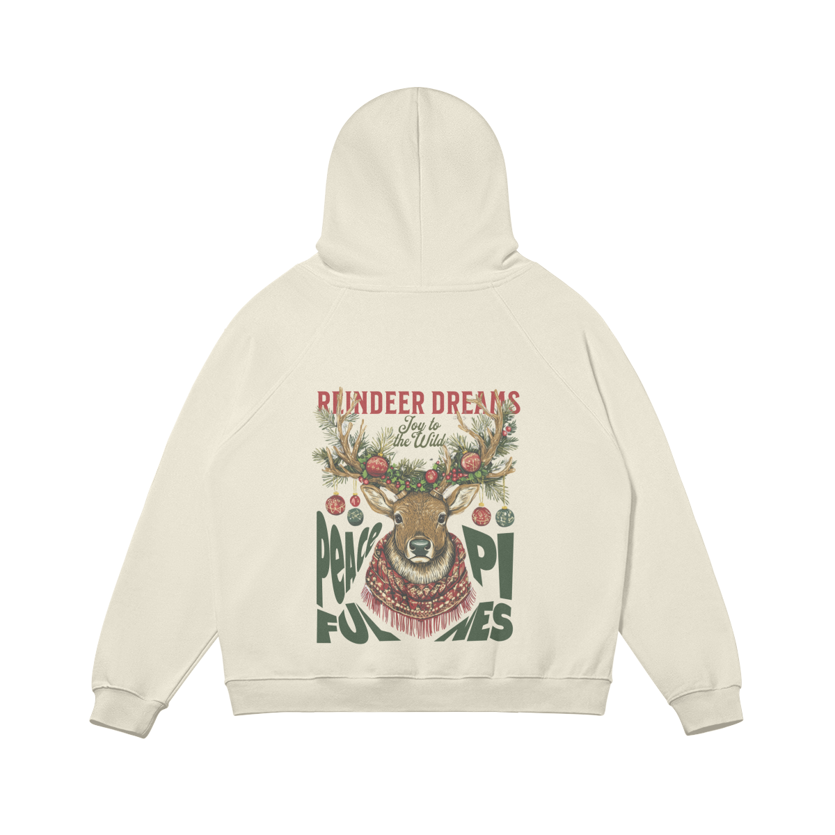 Sudadera navideña con capucha: diseños festivos "Oh, ciervo, ¡es Navidad!" y "Sueños de reno": sudadera navideña acogedora