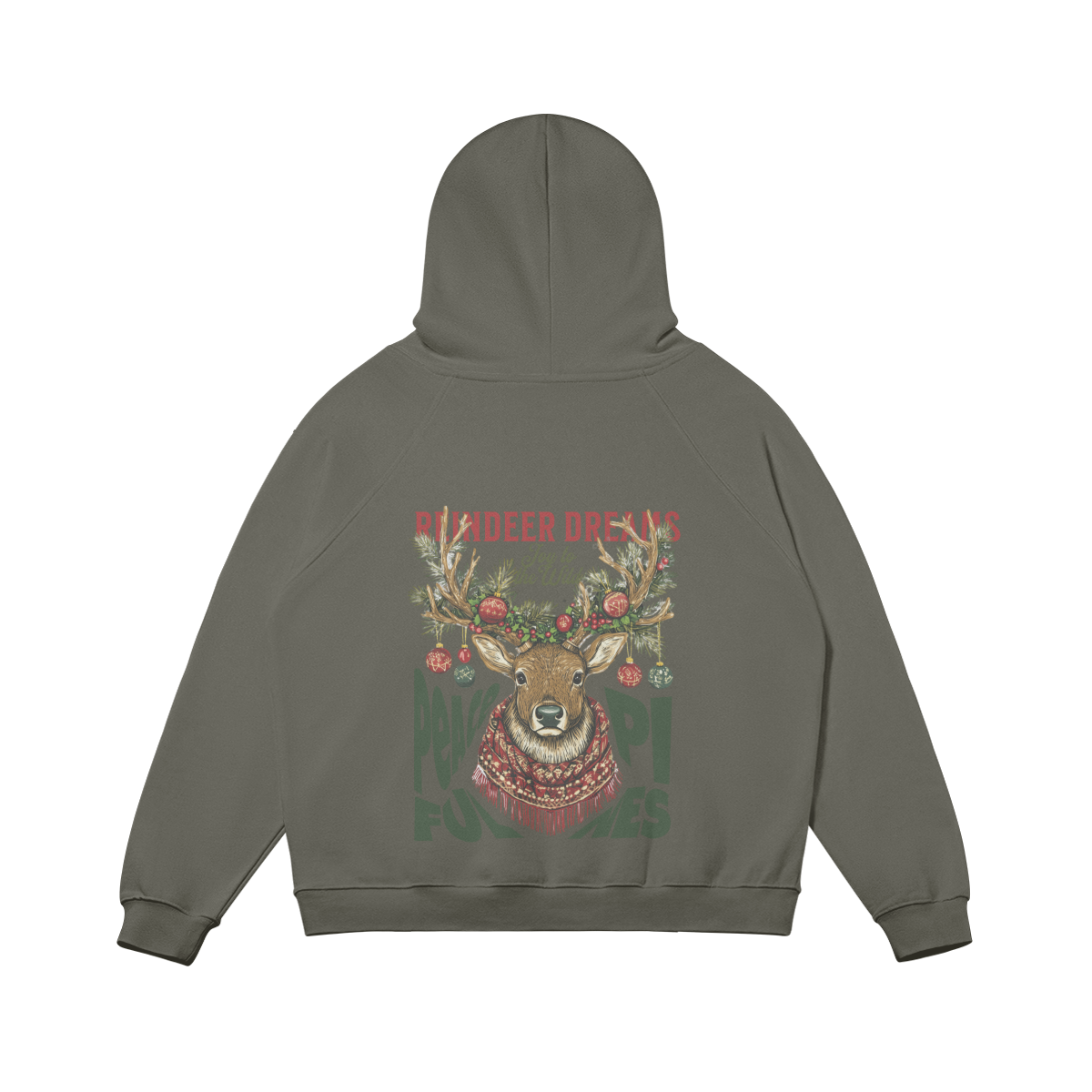 Sudadera navideña con capucha: diseños festivos "Oh, ciervo, ¡es Navidad!" y "Sueños de reno": sudadera navideña acogedora