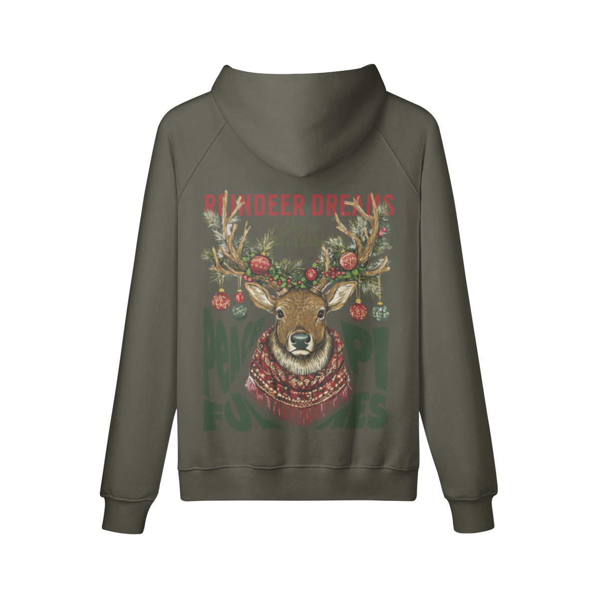 Sudadera navideña con capucha: diseños festivos "Oh, ciervo, ¡es Navidad!" y "Sueños de reno": sudadera navideña acogedora