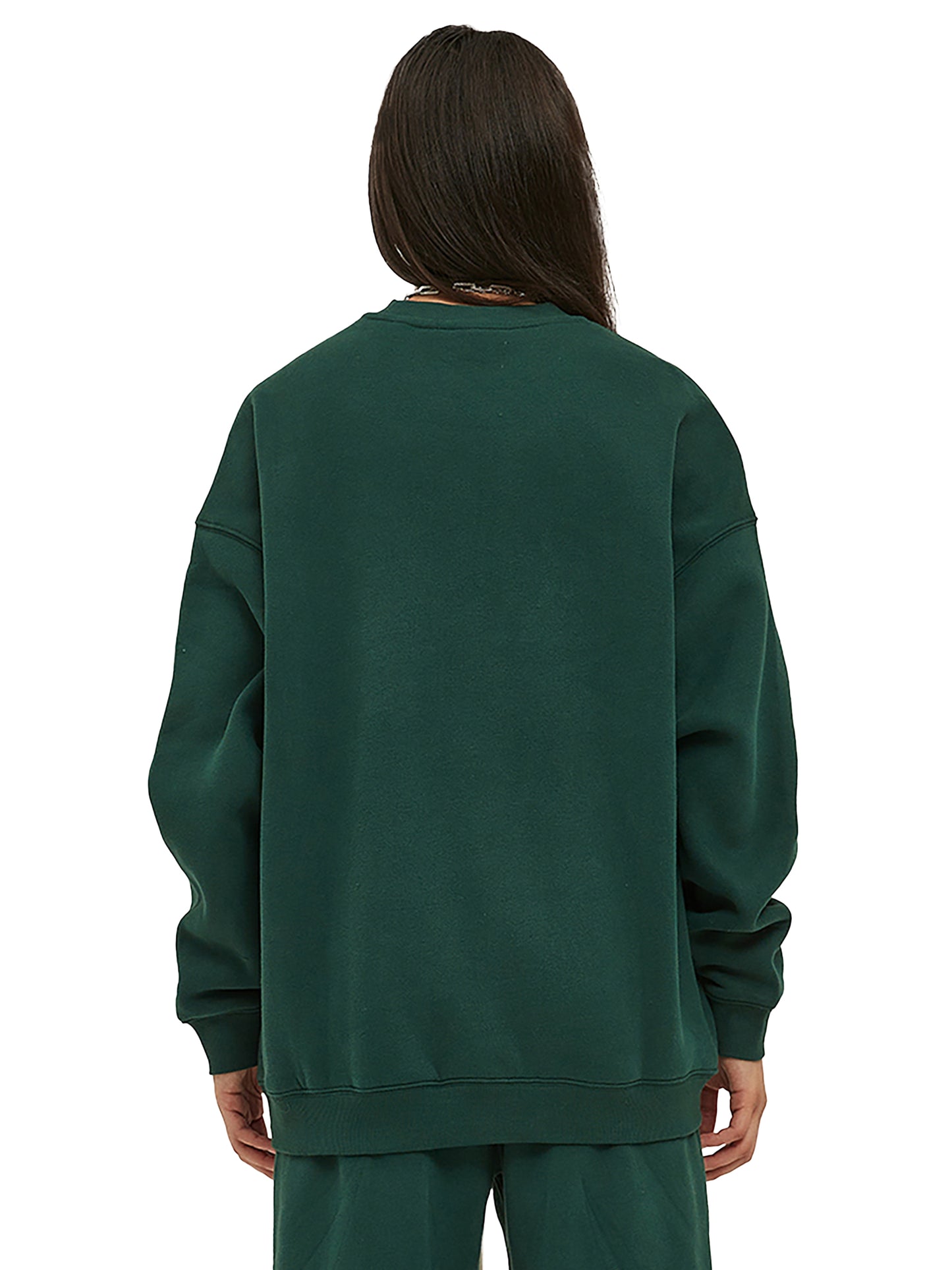 Streetwear Unisex Solid Color Fleece Pullover