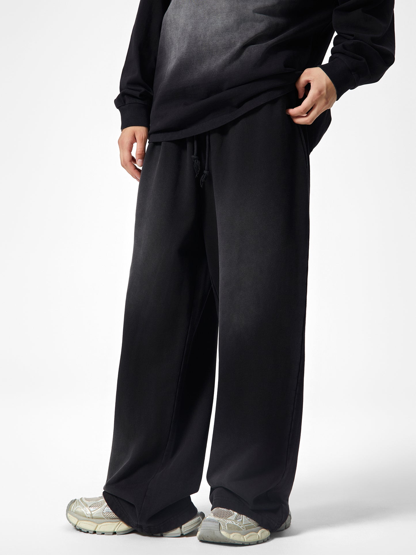 Effortless Athleisure Pure Cotton Handcrafted Monkey Wash Loose fit Sweatpants